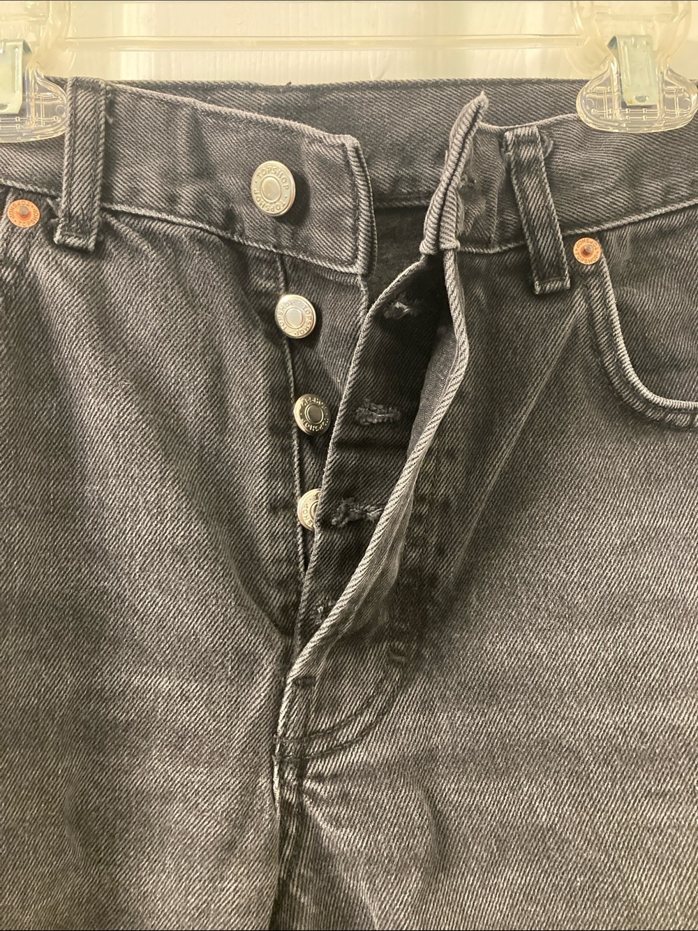 Topshop Black Straight-Leg Women's Jeans - Picture 4 of 7